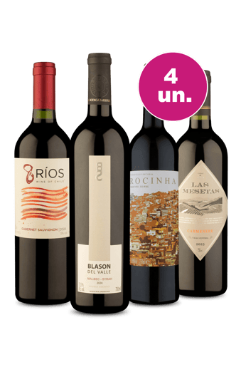 Kit 4 - Tintos Destaque por R$29,90 por Garrafa