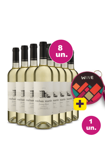 Kit 8 - Esteban Martín Branco + Caixa de Som Bluetooth Wine Grátis