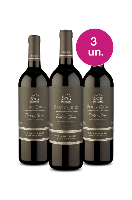 Kit 3 - Perez Cruz Piedra Seca D.O. Maipo Andes Cabernet Sauvignon - Exclusivo We