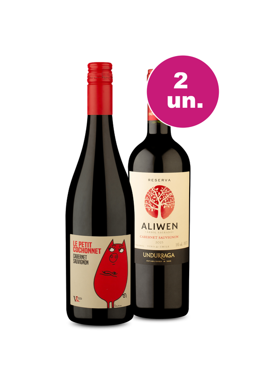 Kit 2 - Le Petit Cochonnet Cabernet Sauvignon e Aliwen Reserva Cabernet Sauvignon