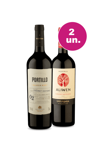 Kit 2 - Portillo Cabernet Sauvignon e Aliwen Reserva Cabernet Sauvignon