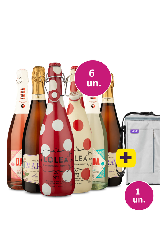 Kit 6 - Borbulhas Adocicadas + Bolsa para 3 garrafas Grátis - Exclusivo We