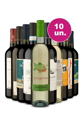 Kit 10 - Adega Cheia por R$32,90 por Garrafa - Oferta Incrível IZ