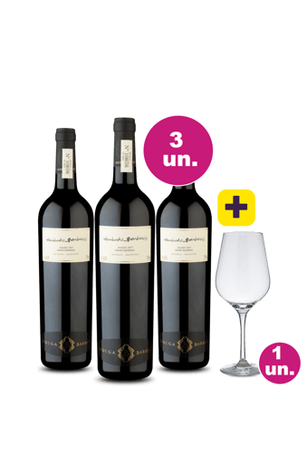 Kit 3 - Humberto Barberis Gran Reserva Malbec + Taça de Cristal Grátis - Exclusivo We