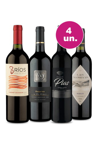 Kit 4 - Tintos Destaque de Outubro por R$109