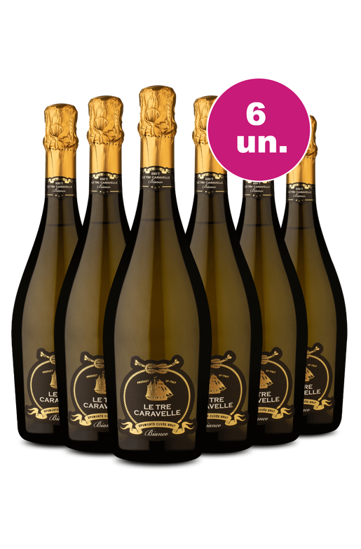 Kit 6 - Espumante Le Tre Caravelle Cuvée I.G.T. Rubicone Trebbiano Brut - Exclusivo We
