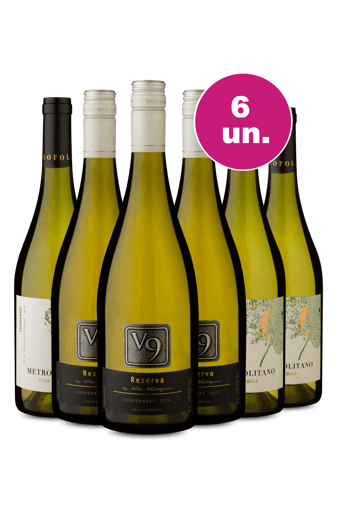 Kit 6 - V9 Reserva Chardonnay e Metropolitano Chardonnay - Oferta Insana IZ