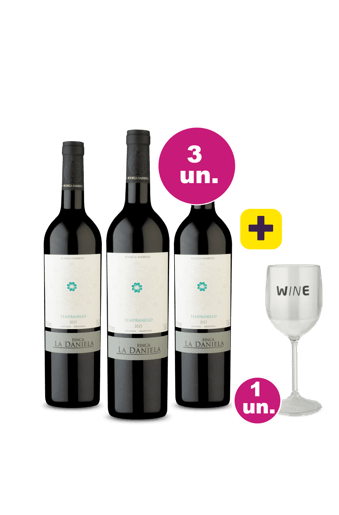 Kit 3 - Finca La Daniela Tempranillo + Taça Acrílico Vinho Grátis