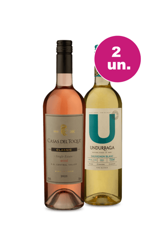 Kit 2 - Casas Del Toqui Single Estate Rosé e U By Undurraga Sauvignon Blanc
