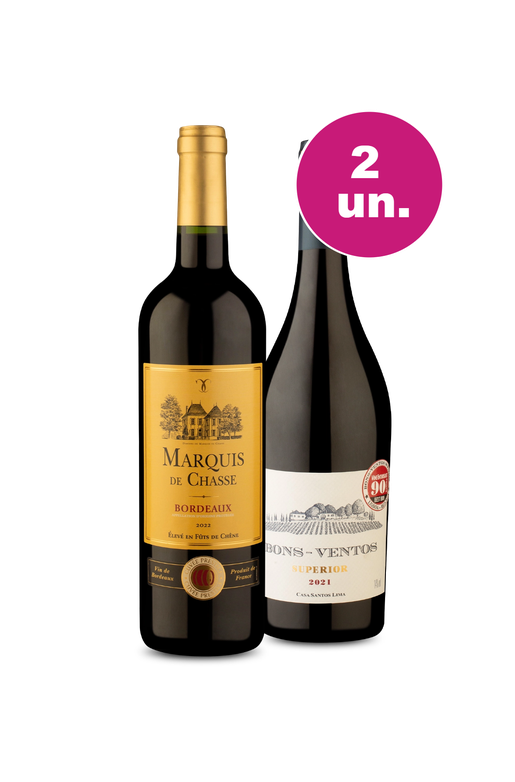 Kit 2 - Marquis de Chasse e Bons-Ventos - Oferta Absurda Black Wine