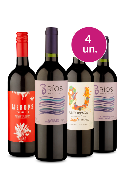 Kit 4 - Tintos Suaves - Exclusivo We