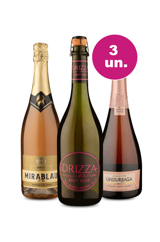 Kit 3 - Espumantes Rosés - Oferta Absurda Black Wine
