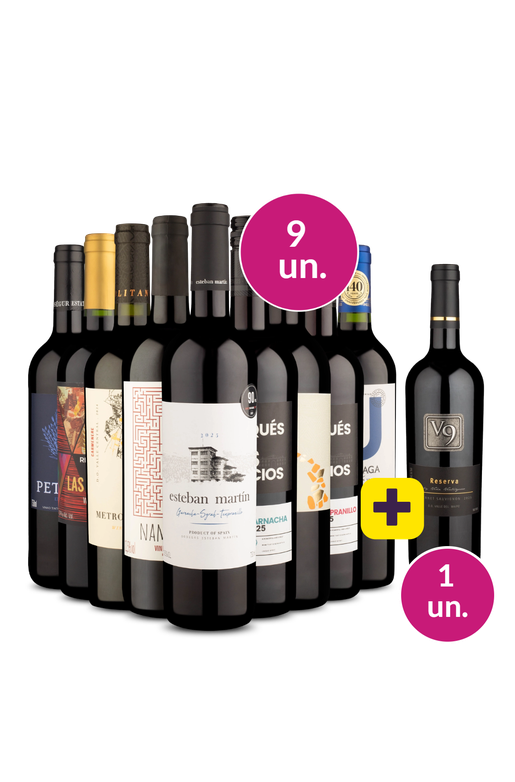 Kit 9 - Tintos de Sucesso + V9 Reserva Grátis - Oferta Absurda