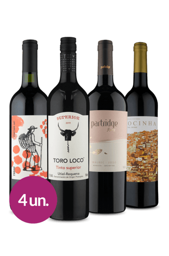 Kit 4 - Tintos Elite Wine