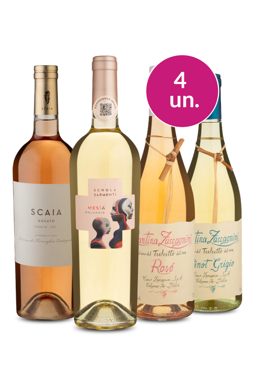 Kit 4 - Italianos Brancos e Rosés - Exclusivo We