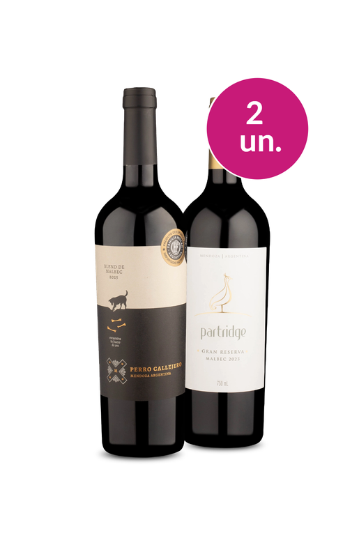 Kit 2 - Perro Callejero e Partridge Gran Reserva Malbec - Spoiler Black Wine