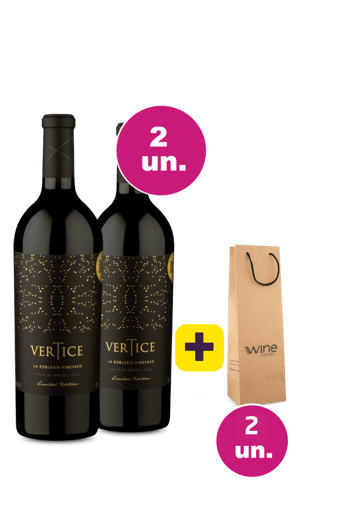 Kit 2 - Vertice Limited Edition Valle De Apalta 2021 + 2 Sacolas Kraft Grátis