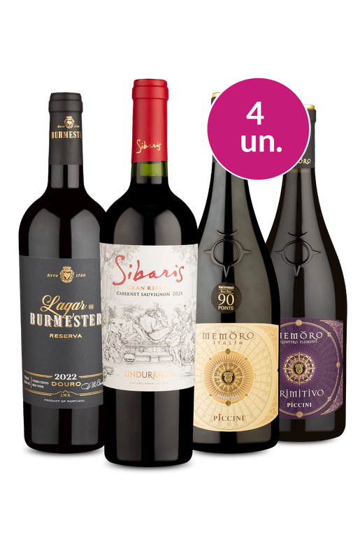 Kit 4 - Vinhos para Paladares Apurados - Exclusivo We