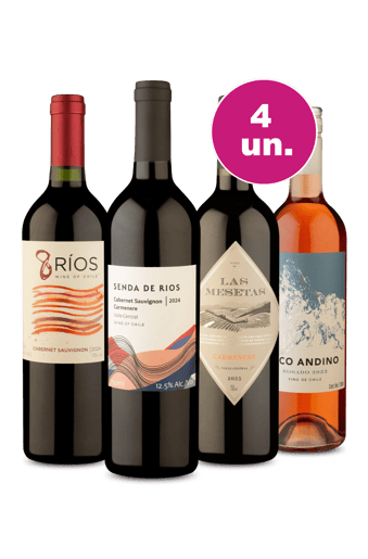 Kit 4 - Chilenos por R$29,90 por Garrafa