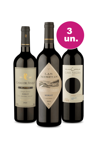 Kit 3 - Seleção Especial Merlot - Oferta Insana