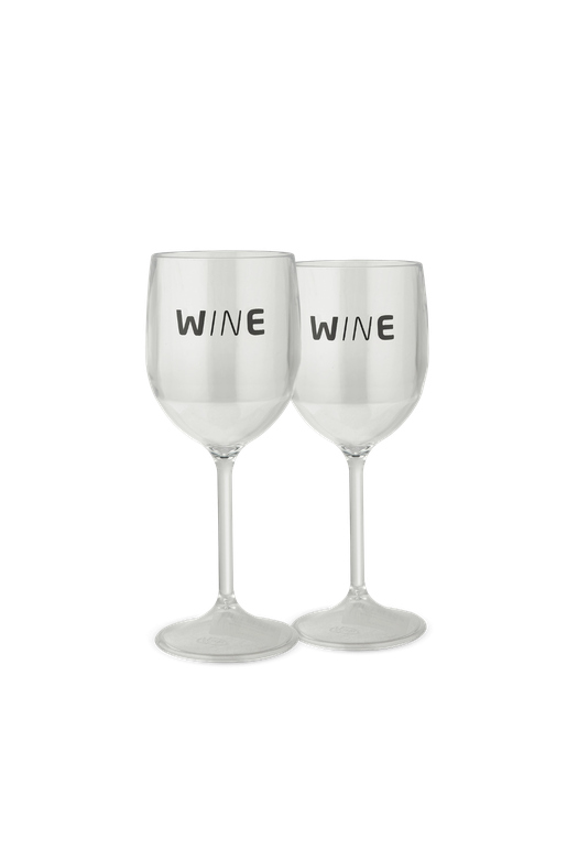 Par Taça Acrílico Vinho Transparente Wine