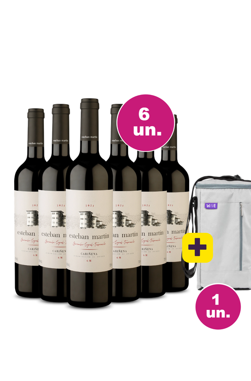 Kit 6 - Esteban Martín Crianza + Bolsa Porta Vinho Grátis - Exclusivo We