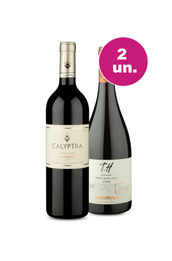 Kit 2 - Calyptra Gran Reserva e T.H. Pinot Noir - Oferta Insana