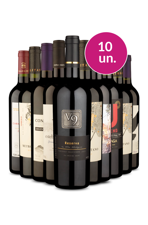 Kit 10 - Tintos por R$ 30 a garrafa - Exclusivo We