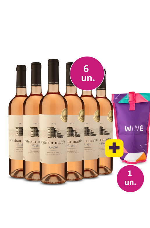 Kit 6 - Esteban Martín D.O. Cariñena Rosado + Bolsa térmica 1 garrafa Grátis - Exclusivo We