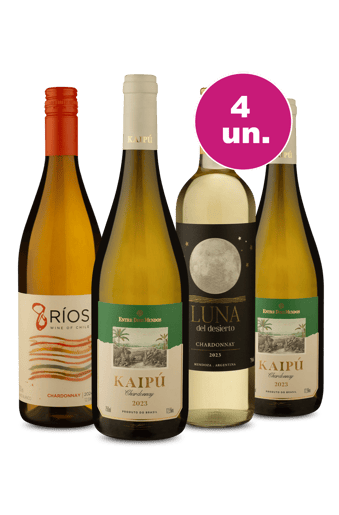 Kit 4 - Kaipu, 8 Ríos e Luna Del Desierto Chardonnay - Exclusivo We