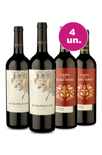 Kit 4 - Metropolitano Red Blend e Casa De Alqueria Cabernet Sauvignon