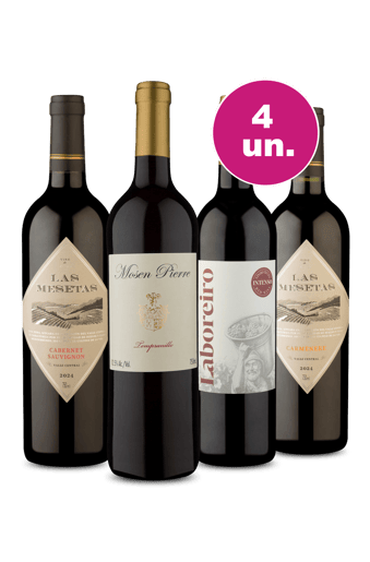 Kit 4 - Tintos Exemplares por R$27,90 Por Garrafa