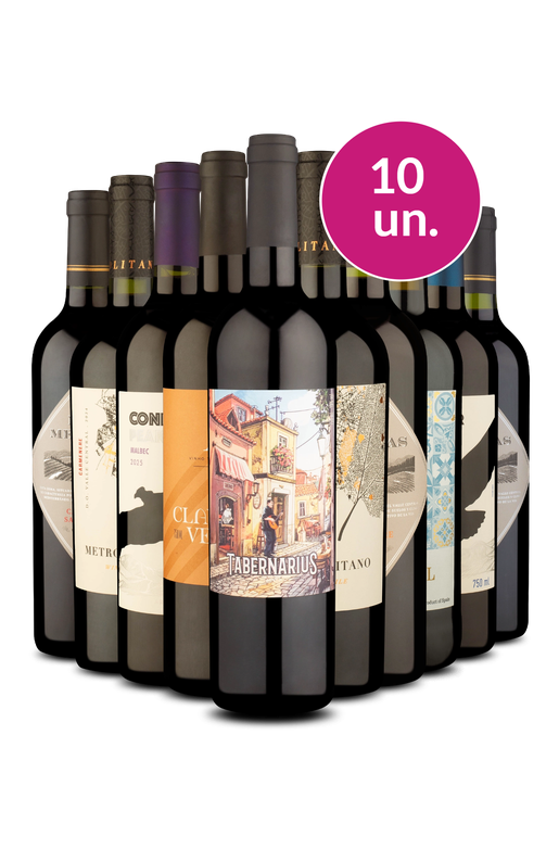 Kit 10 - Tintos por R$ 25 a garrafa - Exclusivo We