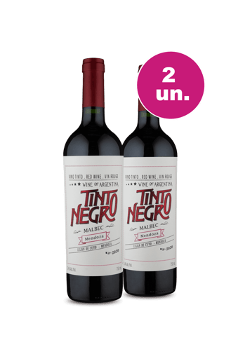 Kit 2 - Tinto Negro Malbec Mendoza - Oferta Insana