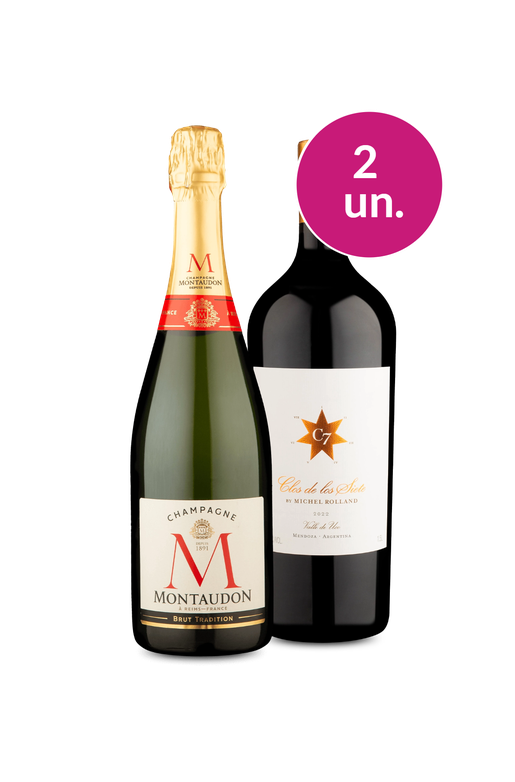 Kit 2 - Clos de Los Siete 1,5l e Champagne Montaudon - Exclusivo We