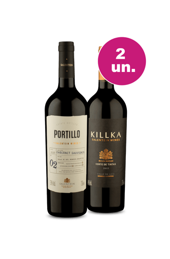 Kit 2 - Encontro de Campeões: Portillo Cabernet e Salentein Killka Blend