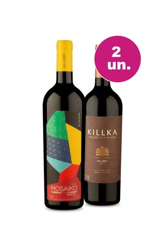 Kit 2 - Mosaiko Cabernet + Killka Malbec - Oferta Insana IZ