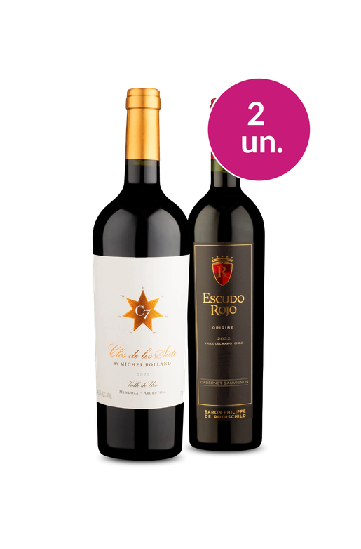Kit 2 - Wine Pendura - Clos de Los Siete e Escudo Rojo