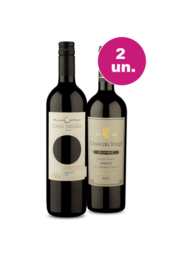 Kit 2 - Merlot Argentino, Merlot Chileno