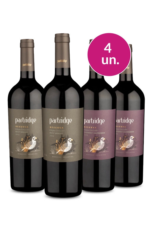 Kit 4 - Degustação Partridge Reserva Edição Limitada - Oferta Absurda