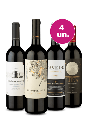 Kit 4 - Tintos Amados por R$ 36 a garrafa - Exclusivo We