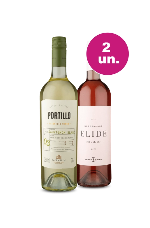 Kit 2 - Portillo Sauvignon Blanc e Elide Negroamaro Rosé