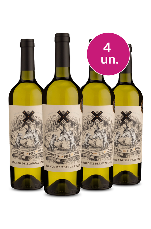 Kit 4 - Cordero Con Piel De Lobo Blanco De Blancas 2025 - Exclusivo We