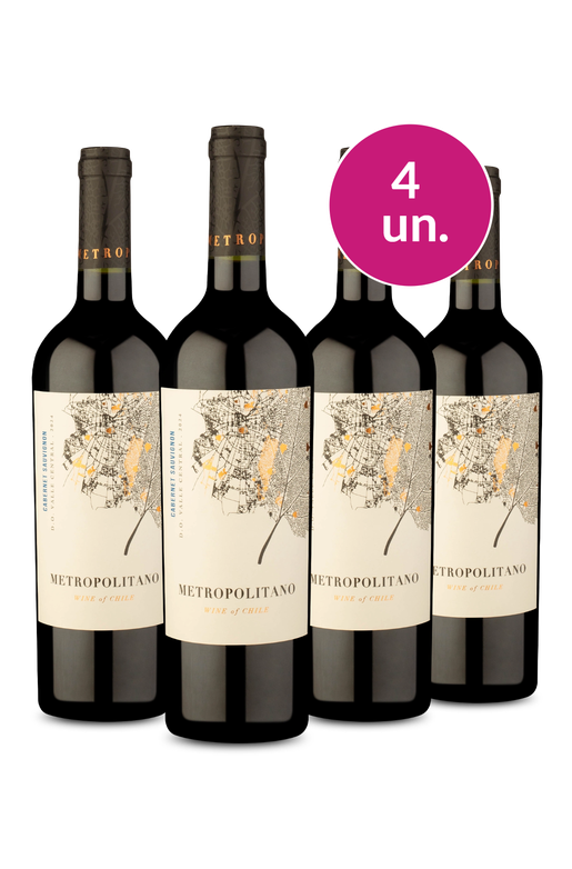 Kit 4 - Metropolitano D.O. Valle Central Cabernet Sauvignon - Exclusivo We