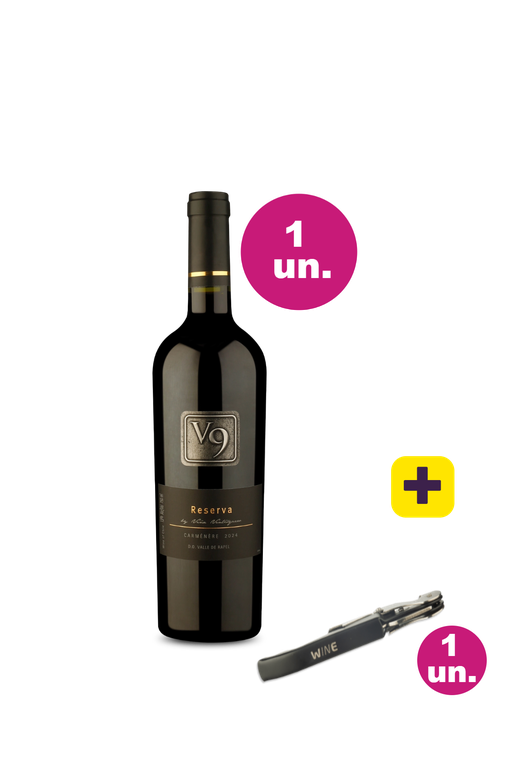 Kit Especial - V9 Reserva e Saca Rolhas Dois Estágios