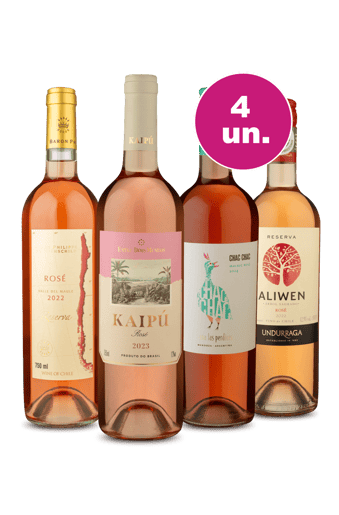 Kit 4 - Seleção Rosé Premium - Oferta Flash