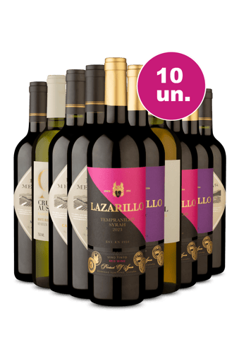 Kit 10 - Vinhos Espetaculares por 25,90 Por Garrafa - Oferta Exclusiva