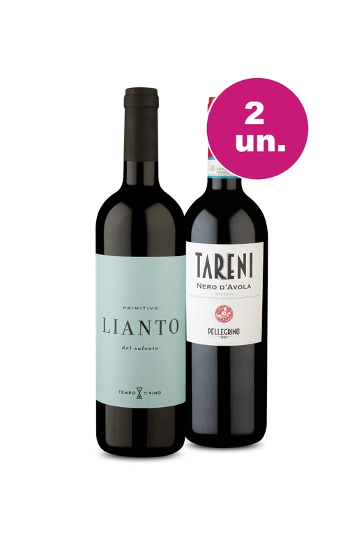 Kit 2 - Encontro de Campeões: Lianto Primitivo e Tareni Sicilia Nero D´Avola