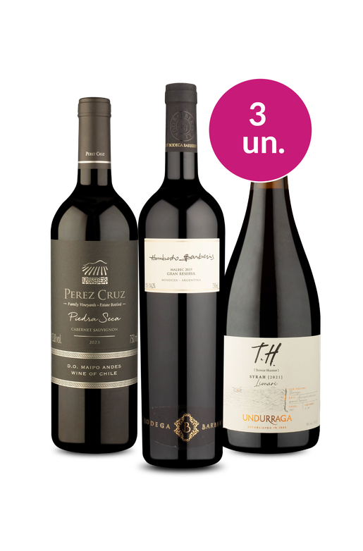Kit 3 - Vinhos Premium - Exclusivo We