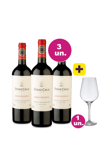 Kit 3 - Pérez Cruz Gran Reserva + Taça Cristal Grátis